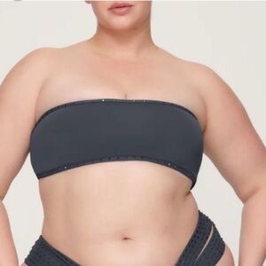SKIMS Rhinestone Bandeau Bikini Top